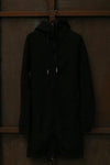 BORIS BIDJAN SABERI long coat AW22 ZIPPER3.1 FWT00005 black cashmere + cotton